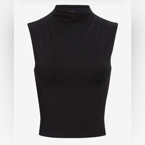 EXPRESS Body Contour High Compression Mock Neck Cropped Tank